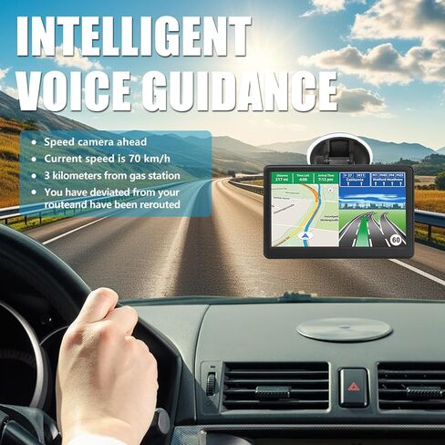ملاحة GPS للسيارة، أحدث خرائط 2026، ملاح GPS بشاشة تعمل باللمس مقاس 7 بوصة للسيارة، ملاحة صوتية في الوقت الفعلي، مع تحذيرات السرعة والضوء الأحمر / تخطيط طريق الشاحنة المخصص، تحديثات مجانية للخريطة مدى الحياة in Kuwait