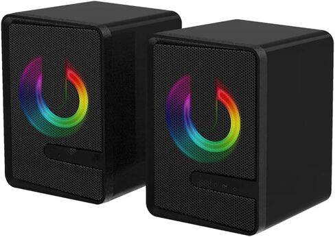 مكبر صوت سلكي للكمبيوتر، مضخم صوت ستيريو كامل المدى، صغير محمول RGB لسطح المكتب المحمول in Kuwait
