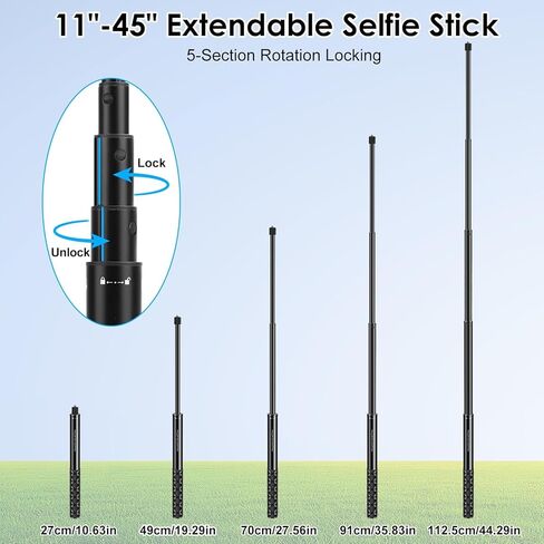 EEEKit Golf Monopod and Ground Stake Phone Holder, Aluminum Alloy Magnetic Selfie Stick for Recording Golf Swing, Multi Functional Filming Mount for Smartphones in Kuwait
