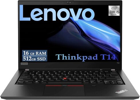 Lenovo Thinkpad T14 Business Laptop Computer, 14 inch-Notebook, FHD(1920x1080), Core i5-10310U, 16GB DDR4 RAM, 512GB SSD, Webcam, HDMI, Windows 11 Pro (Renewed) in Kuwait