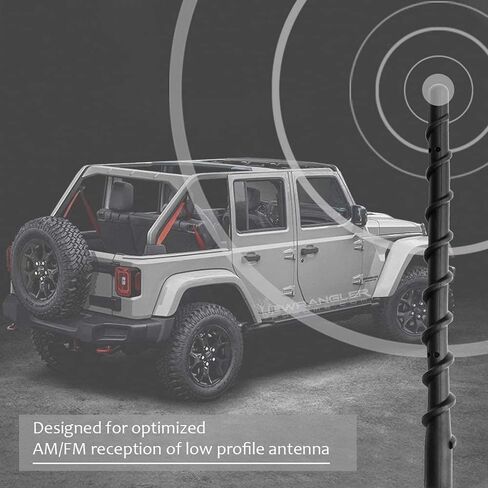 هوائي لسيارة Jeep Wrangler Gladiator JL JK JT Rubicon Sahara 2007-2025، استبدال هوائي Jeep Wrangler Unlimited Sport 4xe Willys Mojave القصير، ملحقات Jeep Wrangler Gladiator مقاس 7 بوصات in Kuwait