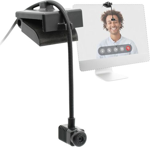 Center Cam V2 Center-Mounted Webcam — The Original Eye Contact Webcam, 1080p HD, Flexible Arm, for Zoom/Teams/Meet, Mac/PC/Linux in Kuwait