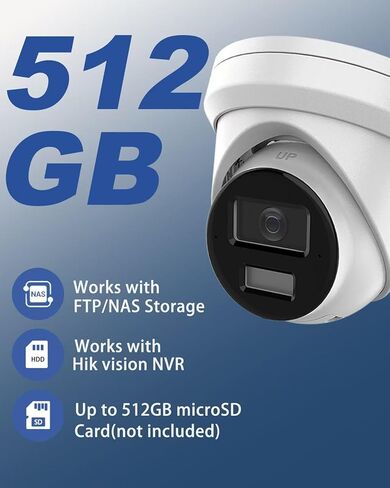 كاميرا DS-2CD2343G2-LI2U/SL 4MP AcuSence PoE IP Turret مع ميكروفون/مكبر صوت، ضوء ستروب وتحذير مسموع، ضوء هجين ذكي، أضواء IR وأضواء بيضاء، IP67، عدسة 2.8 مم، متوافقة مع Hik Connect in Kuwait