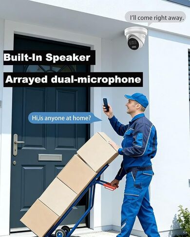 كاميرا DS-2CD2343G2-LI2U/SL 4MP AcuSence PoE IP Turret مع ميكروفون/مكبر صوت، ضوء ستروب وتحذير مسموع، ضوء هجين ذكي، أضواء IR وأضواء بيضاء، IP67، عدسة 2.8 مم، متوافقة مع Hik Connect in Kuwait