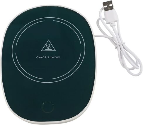 جهاز تسخين قدح القهوة USB مع مستشعر الجاذبية التلقائي عند إيقاف التشغيل 55 درجة مئوية، قاعدة تسخين ثرموستاتي من الزجاج المقسى غير قابلة للانزلاق لمكتب المنزل والمكتب والشاي والكاكاو (وردي) in Kuwait