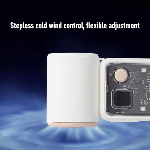 GOWENIC Cordless Quiet Cooling Handheld High Speed Fan Portable Mini USB Rechargeable for Office (Beige) in Saudi Arabia