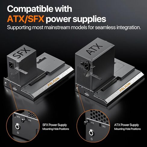 PELADN S-2 External GPU Dock Station, Support ATX Standard Power Supplies, Oculink Interface Graphics Dock Station in Kuwait