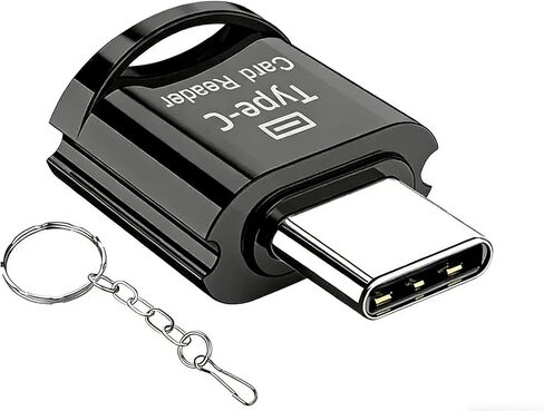 قارئ بطاقات من النوع C، قارئ بطاقات USB C 2 في 1 إلى TF/Micro SD، محول قارئ بطاقات OTG عالي السرعة 480 ميجا بت في الثانية، قارئ بطاقات ذاكرة رفيع للغاية من سبائك الزنك لهواتف Android، MacBook، الكمبيوتر الشخصي، الكاميرا in Kuwait
