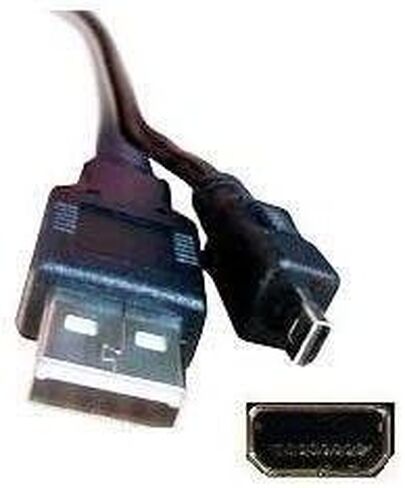 سلك كابل USB USB-2 USB-3 بديل مخصص لكاميرات Konica Minolta DiMAGE A200 وE323 وE500 وX1 Cradle وX50 وX60 وZ3 وZ5 وZ6 وZ10 وZ20 وDynax 5D وDynax 7D وMaxxum 5D وMaxxum 7D الرقمية in Kuwait
