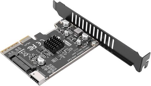 PUSOKEI PCI Express Expansion Card, USB 3.2 20Gbps Front Type C PCIe to USB Adapter with ASM3242 Chip, for High Speed Data Transfer and Broad Compatibility in Kuwait