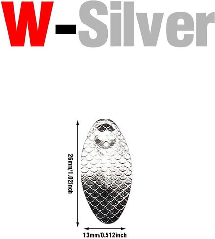 Pack of 100 Spinner Bait Rotating Spinners Metal Fishing Lures Spoon Lures for Hard Lures Worms - Set of Fishing Spoons in Kuwait