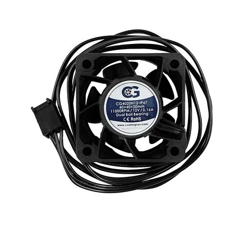 Coolerguys Waterproof IP67 Fan & 12V Power Supply Bundle – High-Speed 40x20mm Fan with AC to DC Adapter (100-240V to 12V 1A, 3-Pin/4-Pin Connector) in Kuwait