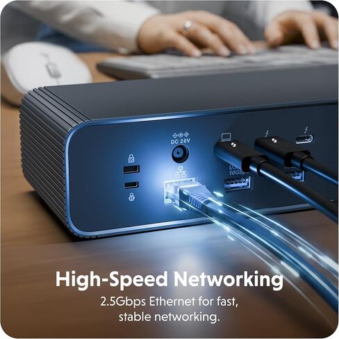 HyperDrive Next Thunderbolt 5 Dock with SSD Enclosure — 120Gbps Computer Docking Station with Triple 4K Display, Thunderbolt Share, M.2 PCIe Gen4 Slot, AI Module Support, USB-A, 2.5G Ethernet in Kuwait
