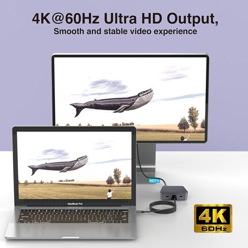 محطة إرساء 11 في 1 مع SD/TF، ​​USB 3.0/5 جيجابت في الثانية، منافذ إيثرنت RJ45، 100 وات PD، مقبس صوت، تدعم شاشة ثلاثية أو مزدوجة 4K (2 DP+HDTV)، لأجهزة الكمبيوتر المحمول Dell HP Lenovo Surface MacBook-أنماط ألياف الكربون in Kuwait