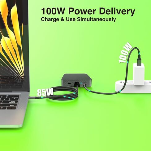 محطة إرساء 11 في 1 مع SD/TF، ​​USB 3.0/5 جيجابت في الثانية، منافذ إيثرنت RJ45، 100 وات PD، مقبس صوت، تدعم شاشة ثلاثية أو مزدوجة 4K (2 DP+HDTV)، لأجهزة الكمبيوتر المحمول Dell HP Lenovo Surface MacBook-أنماط ألياف الكربون in Kuwait