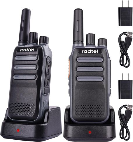 Radtel RT-A1 FRS Analog & Digital Two Way Radio with AI Noise Reduction Dual Noise Cancelling Walkie Talkie Voice Recording & Playback Long-Lasting Battery for Construction Site Bar Airport in Kuwait