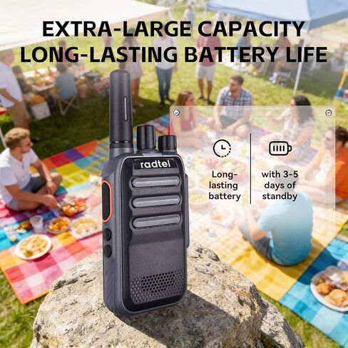 Radtel RT-A1 FRS Analog & Digital Two Way Radio with AI Noise Reduction Dual Noise Cancelling Walkie Talkie Voice Recording & Playback Long-Lasting Battery for Construction Site Bar Airport in Kuwait