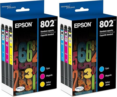 EPSON 802 DURABrite Ultra Ink Standard Capacity Color Combo Pack (T802520-S) Works with WorkForce Pro WF-4720, WF-4730, WF-4734, WF-4740 in Saudi Arabia