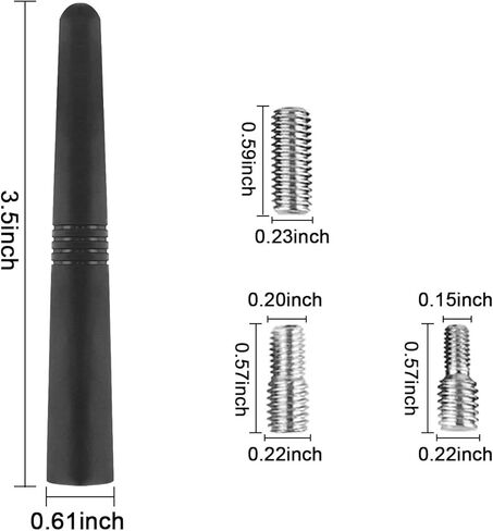 Erato Stubby Antenna 3.5 Inch Compatible with F150 2009-2025 & Bronco 2021-2025, TPE Replacement Antenna, F150 Accessories, Internal Copper Coil for Enhanced AM/FM Reception in Kuwait