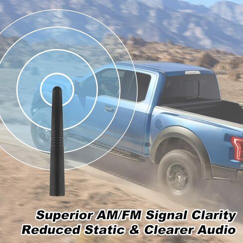 Erato Stubby Antenna 3.5 Inch Compatible with F150 2009-2025 & Bronco 2021-2025, TPE Replacement Antenna, F150 Accessories, Internal Copper Coil for Enhanced AM/FM Reception in Kuwait