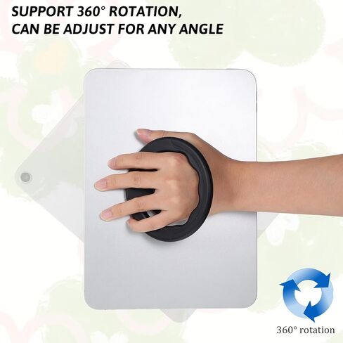 Tablet Stand Universal Tablet Hand Strap Holder with Hand Strap Rotating Sticky Tablets Stand Loop Fastening Handle Grip Portable Lightweight Handle Grip for All 7-11" Tablets in Kuwait