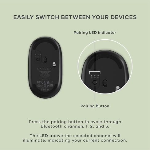 محور حامل Satechi USB-C ومحطة عمل قابلة للطي وماوس بلوتوث OntheGo مع بطارية USB C قابلة لإعادة الشحن للأجهزة اللوحية وأجهزة الكمبيوتر المحمولة in Kuwait