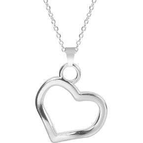 Jude Jewelers Stainless Steel Open Heart Karma Style Promise Statement Valentines Mother Collar Necklace