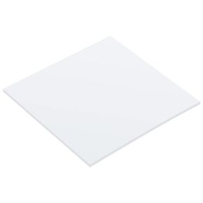 MECCANIXITY UHMW Sheet Ultra High Molecular Weight Polyethylene Sheet Hard Plastic Sheet Board 6.1''x 6.1'' x 0.12'' White