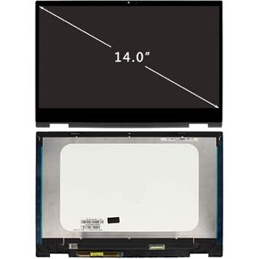 Replacement for HP Pavilion X360 14M-DW 14-DW 14M-DW0023DX 14M-DW1023DX 14M-DW1033DX 14-DW0097NR 14-DW1010WM L96515-001 L96516-001 LCD Touch Screen Display Assembly Bezel 14.0" FHD