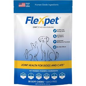 Maximum Strength Soft Chews – All-Natural Pain Reliever for Dogs with Glucosamine and Cetyl Myristoleate (CM8), Hip and Joint Supplement, Anti-Inflammatory: Trial Pack - 30 Soft Chews