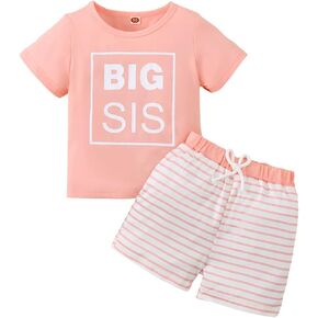 Big Sister Little Brother Big Brother Little Sister Matching Outfit,Toddler Baby Girl Boy Matching Outfits