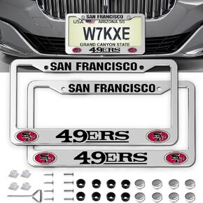 عبوتان من غطاء إطارات الترخيص لـ LA Dodgers، حامل إطارات لوحة الترخيص المبتكرة، علامة إطار التراخيص القياسية الأمريكية العالمية مع أغطية لولبية in Kuwait