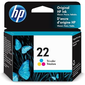 HP 22 Tri-color Ink Cartridge | Works with DeskJet D1300, D1400, D1500, D2300, D2400, F300, F2100, F2200, F4100, 3900; OfficeJet J3600, 4315, 5600; PSC 1410; Fax 1250, 3180 Series | C9352AN