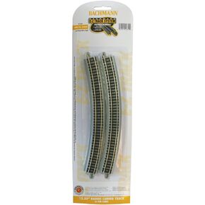 Bachmann Industries 15.50" Radius Curved Track (6/Card) Snap Fit E-Z Track, N Scale