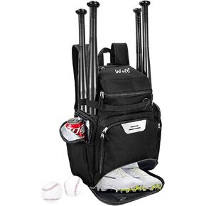 WOLT | Baseball Bag Backpack for Youth and Adults | Softball Bag with Separate Helmet Compartment and Shoes Pocket，Multifunctional Sport Backpack for Baseball, Volleyball,Basketball, Soccer