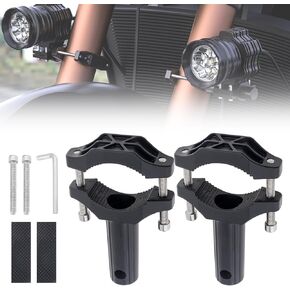 2pcs Front Fork Lamp Mount Pole Brackets,Headlight Fog Light Mounting Holder,Extension Tube Clamp for Motorcycle