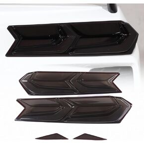 CHEAYAR Car Tail Lights Cover Compatible with Corvette C8 Stingray 2020-2023, Car Rear Lamp Smoked Tinted Tail Light Cover, Tail Light Lamp Cover Guard Trim Frame Bezels (Full Coverage)