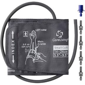 Care Living Small Blood Pressure Cuff 5.5"-9.5" Inches (14-24CM), Small Child Cuff, Compatible with Most Monitors, ARM Blood Pressure Replacement Cuff with 5 Connectors