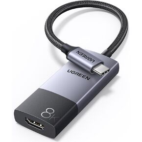 UGREEN USB C to HDMI 2.1 Adapter 8K@60Hz 4K@240Hz Thunderbolt 4/3 to HDMI Converter 48Gbps, HDR, HDCP2.3, Dolby, DSC1.2a, Braided 6.6FT Compatible iPhone 15, Galaxy S24, MacBook Pro/Air, iPad, XPS 17