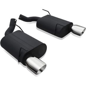 DNA Motoring CBE-UR-004 Pair of Axle-Back Exhaust Compatible with 2005-2010 Mustang 4.6L 5.4L, 4" OD IN / 2.5" OD Inlet / 2.5" OD Outlet