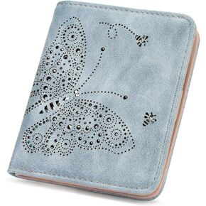 Small RFID Wallet Women Ultra Thin Slim Womens Wallet Mini Compact Bifold Pocket Ladies Wallets for Women WHITE