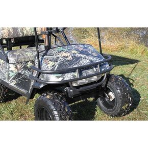 Red Hawk BG-109A RHOX Brush Guard Compatible With/Replacement For E-Z-Go TXT 1996-2013 Front Black Powder Coat Steel Golf Carts