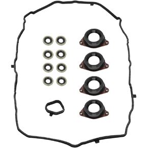 Engine Valve Cover Gasket Set Replacement VS50916 VS50887 12030-5A2-A01 12341-5A2-A01 Compatible with K24 13-17 Accord 2.4,16-18 CR-V 2.4,16-20 ILX 2.4,15-20 TLX 2.4