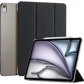 CoBak Case for iPad Air 13 Inch 2024 (M2) Released, Slim Stand Hard Back Shell Protective Smart Cover with Auto Sleep Wake Feature for iPad Air 13 Inch Tablet, Black