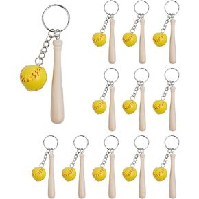 Mini baseball keychain softball keychain for Girls Team Softball Sports Party Favors gifts for softball players