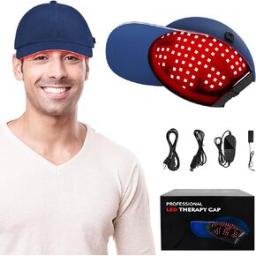 Light Therapy Hat, Red Light Cap for Head with Timer & Controller, Red Light 630nm Infrared Light 850nm 940nm Infrared Therapy Cap