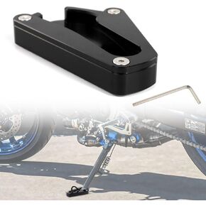 Xitomer Motorcycle Side Stand Enlarger, Fit for SV650 SV650A 2017-2023 / SV650XA 2019 2020 2021 2022 2023, Kickstand Shoes, Extension Enlarger plate (Black)