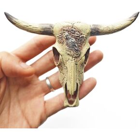 Aquarium Decorations Cattle Skull Fish Tank Decor Bearded Dragon Tank Decor Ornaments Reptiles Hideouts Decorations Small Animal Cage Accessories Habitat Décor for Geckos Lizards Snakes
