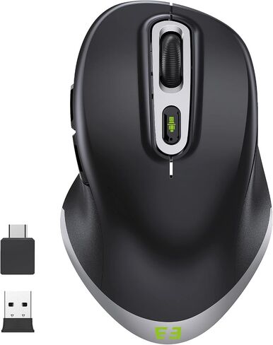 ماوس لاسلكي من Seeda Type C، 2.4G USB C وUSB A فأرة كمبيوتر مزدوجة الوضع، تصميم مريح ونقر صامت، 1000/1600/2400 نقطة في البوصة قابلة للتعديل، لجهاز الكمبيوتر المحمول MacBook Pro/Air Tablet in Saudi Arabia