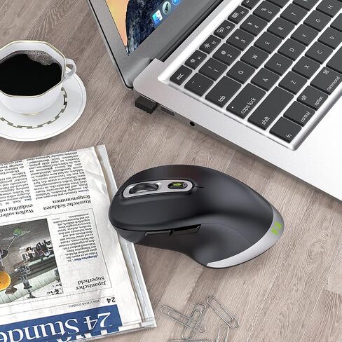ماوس لاسلكي من Seeda Type C، 2.4G USB C وUSB A فأرة كمبيوتر مزدوجة الوضع، تصميم مريح ونقر صامت، 1000/1600/2400 نقطة في البوصة قابلة للتعديل، لجهاز الكمبيوتر المحمول MacBook Pro/Air Tablet in Saudi Arabia